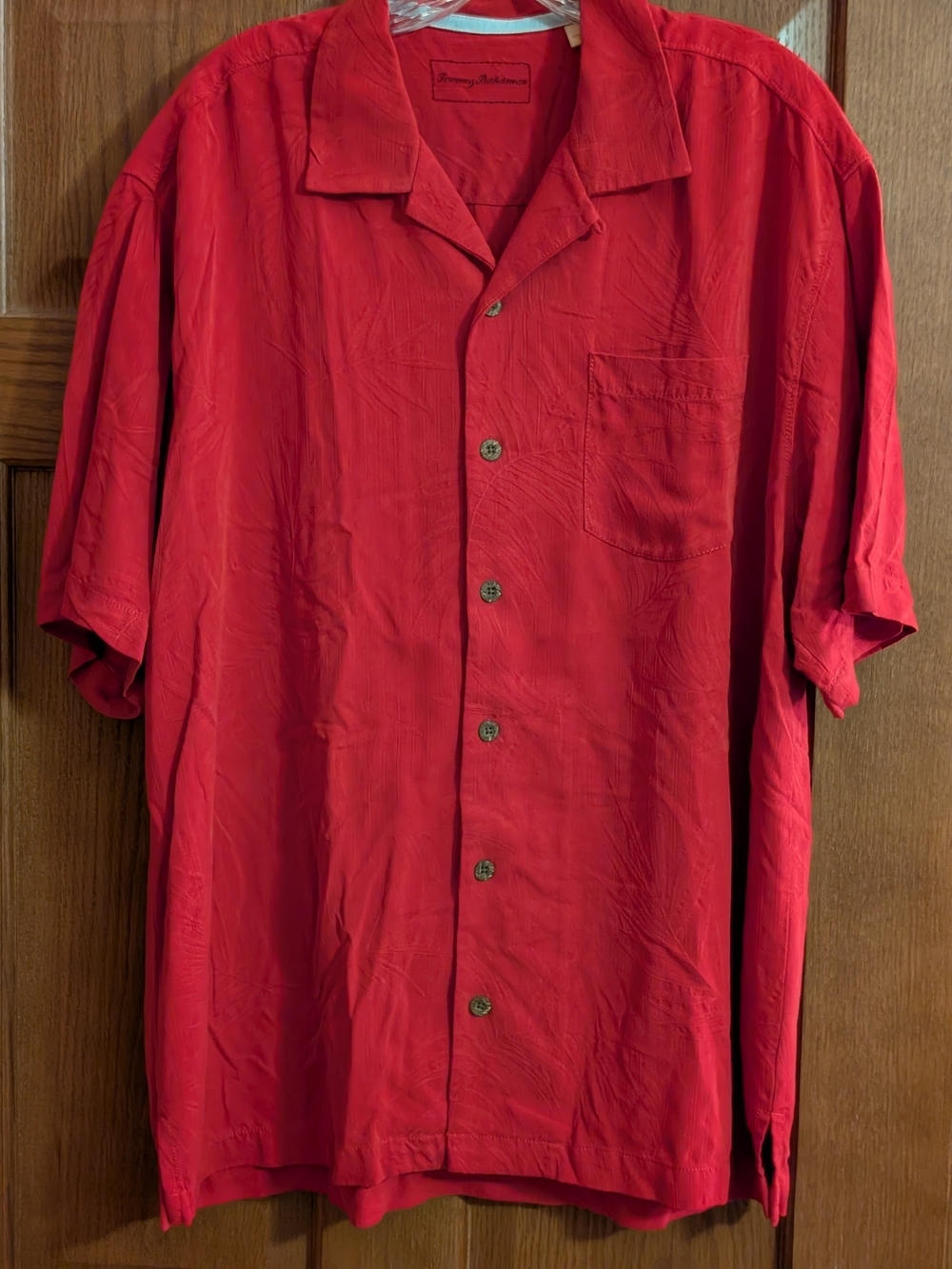 Tommy Bahama Silk Red Short-Sleeve Button-Down Camp Shirt